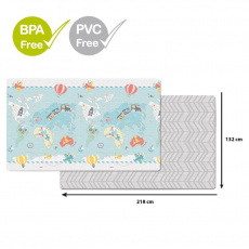 SKIP HOP Podložka na hraní bez PVC a BPA 218x132cm Malý cestovatel 0m+