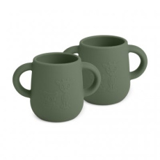 NUUROO Abiola Silikonový hrneček 2 ks Dusty Green NUUROO Abiola Silikonový hrneček 2 ks Dusty Green