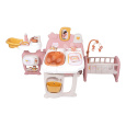 Smoby Domeček pro panenku trojkřídlý Large Doll´s Play Center Soft Baby Nurse kuchyňka ložnice a koupelna s 18 doplňky