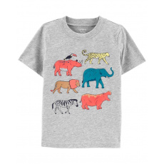 CARTER'S Tričko Grey Animals chlapec 9 m, vel. 74