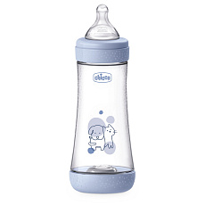 CHICCO Láhev kojenecká antikoliková Perfect5 300 ml chlapec rychlý průtok 4m+ CHICCO Láhev kojenecká antikoliková Perfect5 300 ml chlapec rychlý průtok 4m+