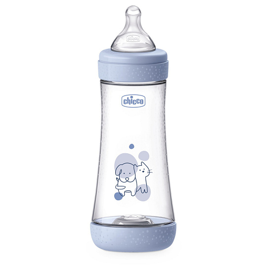 CHICCO Láhev kojenecká antikoliková Perfect5 300 ml chlapec rychlý průtok 4m+ CHICCO Láhev kojenecká antikoliková Perfect5 300 ml chlapec rychlý průtok 4m+