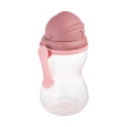 CANPOL BABIES Láhev sportovní se silikonovým brčkem 370ml 12m+ růžová