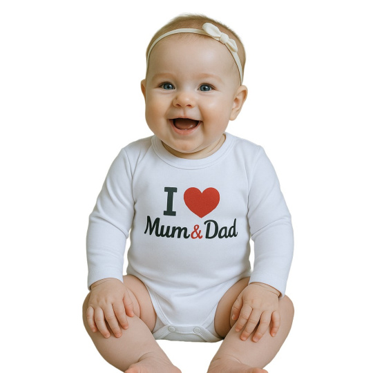 Body s potiskem New Baby I Love Mum and Dad Body s potiskem New Baby I Love Mum and Dad