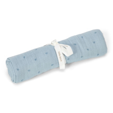 Plena zavinovací 120x120 cm s potiskem Pure Denim Blue Plena zavinovací 120x120 cm s potiskem Pure Denim Blue