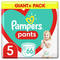 PAMPERS Plenkové kalhotky Pants vel. 5, 66 ks, 12-17 kg PAMPERS Plenkové kalhotky Pants vel. 5, 66 ks, 12-17 kg