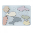 PETÚ PETÚ Leslie Silikonové puzzle Sea Color mix