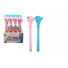 Bublifuk trubice delfín/ryba 35cm se zvukem 2 barvy 16ks v boxu Bublifuk trubice delfín/ryba 35cm se zvukem 2 barvy 16ks v boxu
