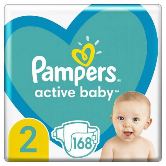 PAMPERS Active Baby Pleny jednorázové 2 (4-8 kg) 168 ks