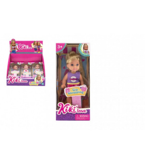 Panenka Kiki Anlily kloubová 12cm plast pevné tělo 3 druhy v krabičce 7x16x4cm 12 ks v boxu Panenka Kiki Anlily kloubová 12cm plast pevné tělo 3 druhy v krabičce 7x16x4cm 12 ks v boxu