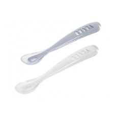 První lžičky silikonové 2 ks s pouzdrem Pebble / Cloud Blue První lžičky silikonové 2 ks s pouzdrem Pebble / Cloud Blue