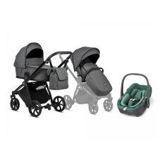Kočárek Mio Plus 2v1 Graphite + Maxi-Cosi Pebble 360 autosedačka Essential Green Kočárek Mio Plus 2v1 Graphite + Maxi-Cosi Pebble 360 autosedačka Essential Green