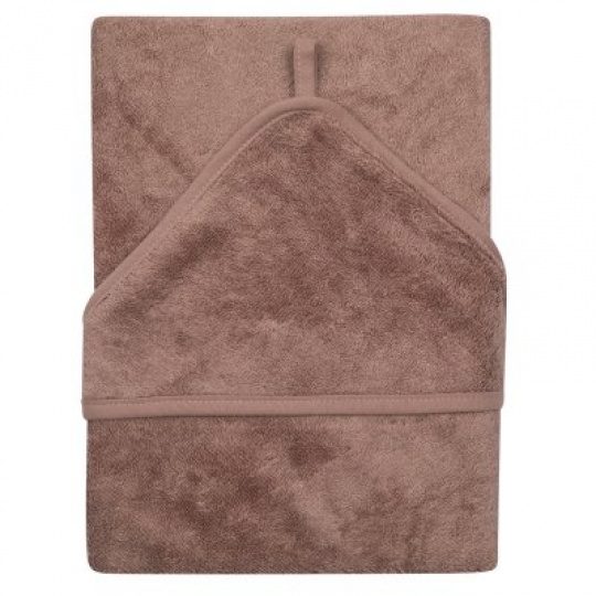 TIMBOO Osuška s kapucí XXL 95 x 95 cm Mellow Mauve