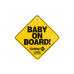 Štítek Baby On Board do auta Yellow