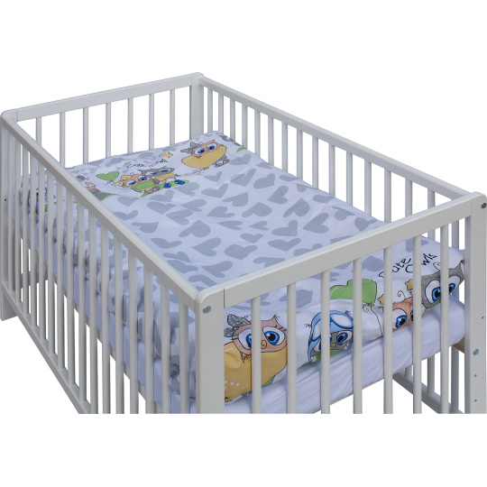 Scarlett Dětská postýlka s kompletní výbavou Scarlett Kulíšek 120 x 60 cm - šedá Scarlett Dětská postýlka s kompletní výbavou Scarlett Kulíšek 120 x 60 cm - šedá