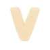MEALINI Plyšové písmeno Krémové V