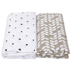 MOTHERHOOD Přikrývka a zavinovačka mušelínová Premium 2 ks Beige Classics 100x120 cm MOTHERHOOD Přikrývka a zavinovačka mušelínová Premium 2 ks Beige Classics 100x120 cm
