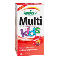 JAMIESON Multi Kids multivitamin tablety na cucání pro děti 60 tbl. JAMIESON Multi Kids multivitamin tablety na cucání pro děti 60 tbl.