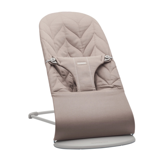BABYBJÖRN Lehátko Bliss Sand Grey Woven Petal, světle šedá konstrukce
