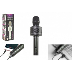 Mikrofon Karaoke Bluetooth černý na baterie s USB kabelem v krabici 10x28x8,5cm Mikrofon Karaoke Bluetooth černý na baterie s USB kabelem v krabici 10x28x8,5cm