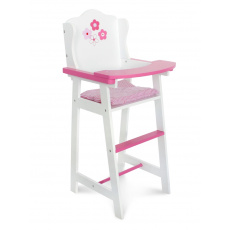 Bayer Chic 50199 Dřevěná jídelní židlička bílá s kytkou