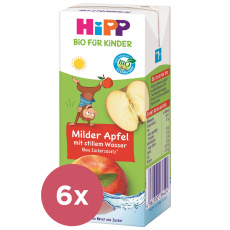 6x HiPP BIO Nápoj Jemné jablko s neperlivou pramenitou vodou 200ml od 1 roku