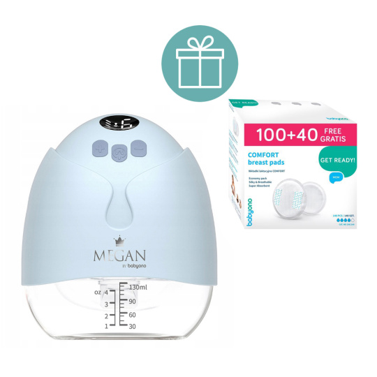 BABYONO Odsávačka mléka elektronická hands-free Megan + vložky do podprsenky 100 + 40 ZDARMA