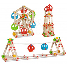 Eichhorn Dřevěná stavebnice lunapark Constructor Big Wheel 3 modely (lunapark, maják, lanovka) 240 dílů od 6 let Eichhorn Dřevěná stavebnice lunapark Constructor Big Wheel 3 modely (lunapark, maják, lanovka) 240 dílů od 6 let
