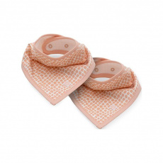JOLLEIN Bryndák bandana bib Snake pale pink 2 ks JOLLEIN Bryndák bandana bib Snake pale pink 2 ks