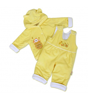 Kojenecká zimní souprava New Baby medvídek žluto-bílá Kojenecká zimní souprava New Baby medvídek žluto-bílá