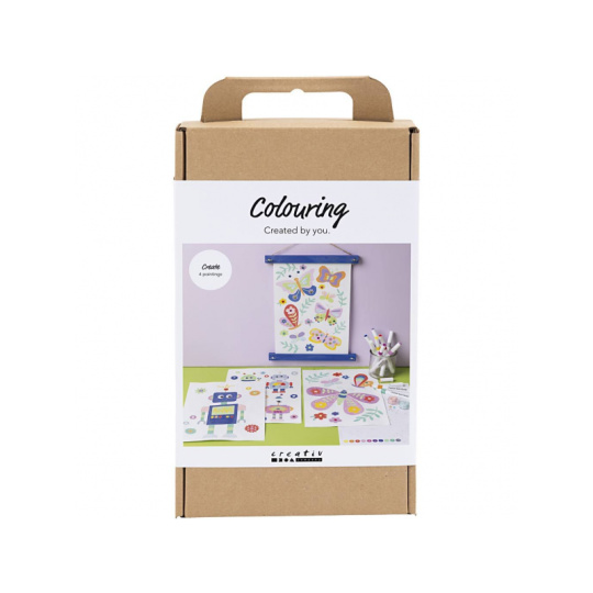 Kreativní sada Craft Kit Colouring Butterfly & Robot