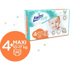 LINTEO BABY Premium Pleny jednorázové 4+ MAXI+ (10-17 kg) 184 ks LINTEO BABY Premium Pleny jednorázové 4+ MAXI+ (10-17 kg) 184 ks