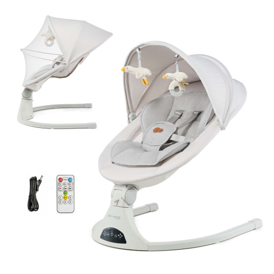 KINDERKRAFT SELECT Lehátko houpací 2v1 Tulsy Beige, do 9kg