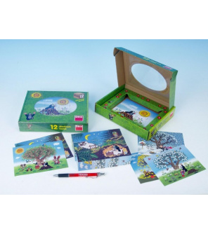 Kostky kubus Krtek/Krtečkův rok dřevo 12ks v krabičce 22x17x4cm Kostky kubus Krtek/Krtečkův rok dřevo 12ks v krabičce 22x17x4cm