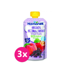 3x HAMÁNEK Broskev, bezinka, jablko 100 g 3x HAMÁNEK Broskev, bezinka, jablko 100 g