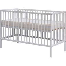 Scarlett Levná postýlka Scarlett Glera - bílá (buk) - vyndavací příčky - 120 x 60 cm