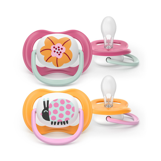 Philips AVENT Šidítko Ultra air obrázek 6-18m dívka, 2ks Philips AVENT Šidítko Ultra air obrázek 6-18m dívka, 2ks