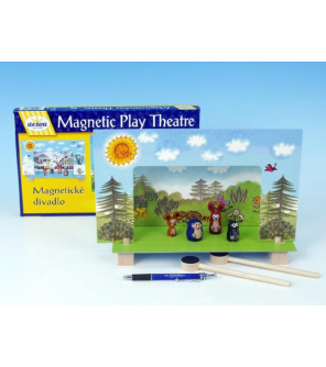 Divadlo Krtek magnetické dřevěné s figurkami v krabici 33x23x3,5cm Divadlo Krtek magnetické dřevěné s figurkami v krabici 33x23x3,5cm