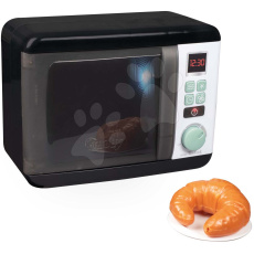 Smoby Mikrovlnka se zvukem a světlem Tefal Electronic Microwave  elektronická s croissantem a „cric-crac“ knoflíkem šedo-olivová