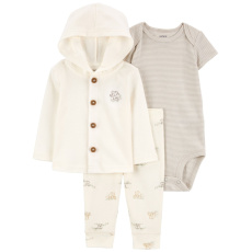 CARTER'S Set 3dílný svetřík, legíny, body kr. rukáv Ivory Elephant neutral MFL 9m/vel. 74 CARTER'S Set 3dílný svetřík, legíny, body kr. rukáv Ivory Elephant neutral MFL 9m/vel. 74