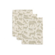 Žínky 3 ks Animals Olive Green