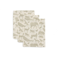 Žínky 3 ks Animals Olive Green Žínky 3 ks Animals Olive Green