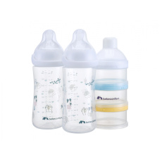 Sada kojeneckých lahví Emotion Physio 270ml 0-12m+ White 2 ks + dávkovač