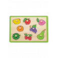 Dětské dřevěné puzzle s úchyty Viga Ovoce