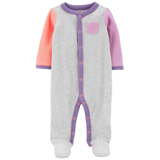 CARTER'S Overal na druky Sleep&Play Grey&Multicolor holka NB, vel. S 56