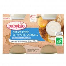 BABYBIO Brassé hruška skořice 2x 130 g