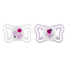 CHICCO Dudlíky Physioforma Light silikonové ortodontické růžové 2-6m, 2 ks CHICCO Dudlíky Physioforma Light silikonové ortodontické růžové 2-6m, 2 ks
