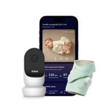 OWLET Ponožka inteligentní Dream Sock - modrozelená a kamera Owlet Cam 2 - bílá OWLET Ponožka inteligentní Dream Sock - modrozelená a kamera Owlet Cam 2 - bílá