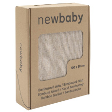 Bambusová pletená deka New Baby 100x80 cm beige Bambusová pletená deka New Baby 100x80 cm beige