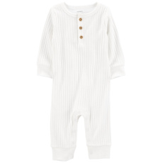 CARTER'S Overal bez nožiček White Henley neutrál 6m CARTER'S Overal bez nožiček White Henley neutrál 6m